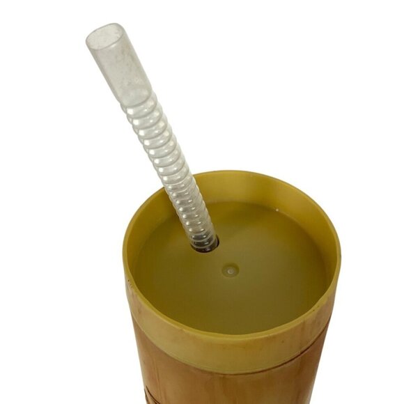 Disney Cruise Line Bamboo Style Reusable Tumbler With Straw Castaway Cay Tiki - Picture 7 of 9